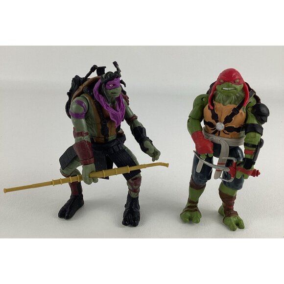 Teenage Mutant Ninja Turtles Out of the Shadows 5" Figures Donatello Raphael Lot - Picture 1 of 6